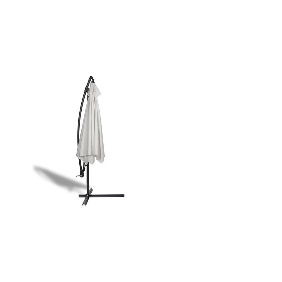 909 Outdoor Hangende Parasol Met Stalenframe In Wit - Afbeelding 4