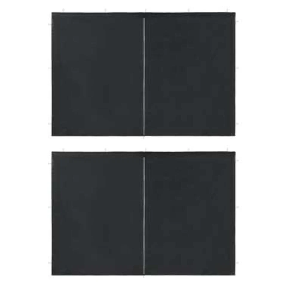 VidaXL Tentwanden Met Ritssluiting PE Antraciet 2 St