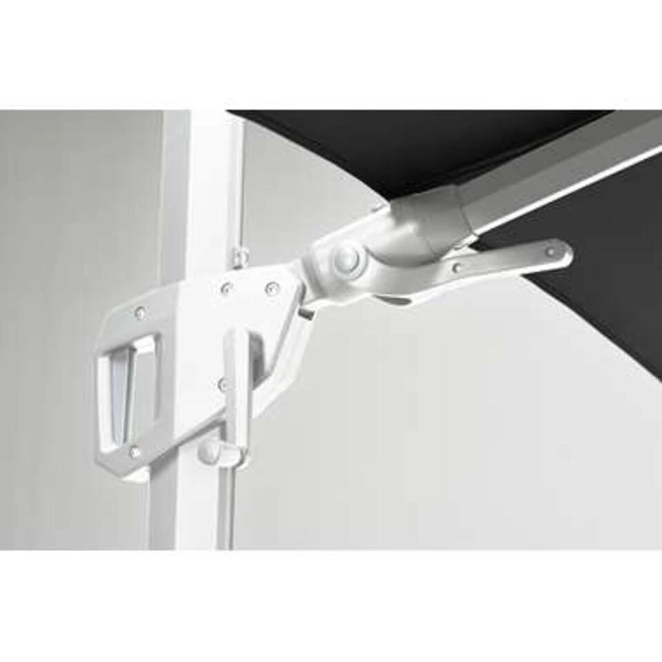 Garden Impressions Zweefparasol Hawaii 300x300 - Wit - Zwart - Afbeelding 2