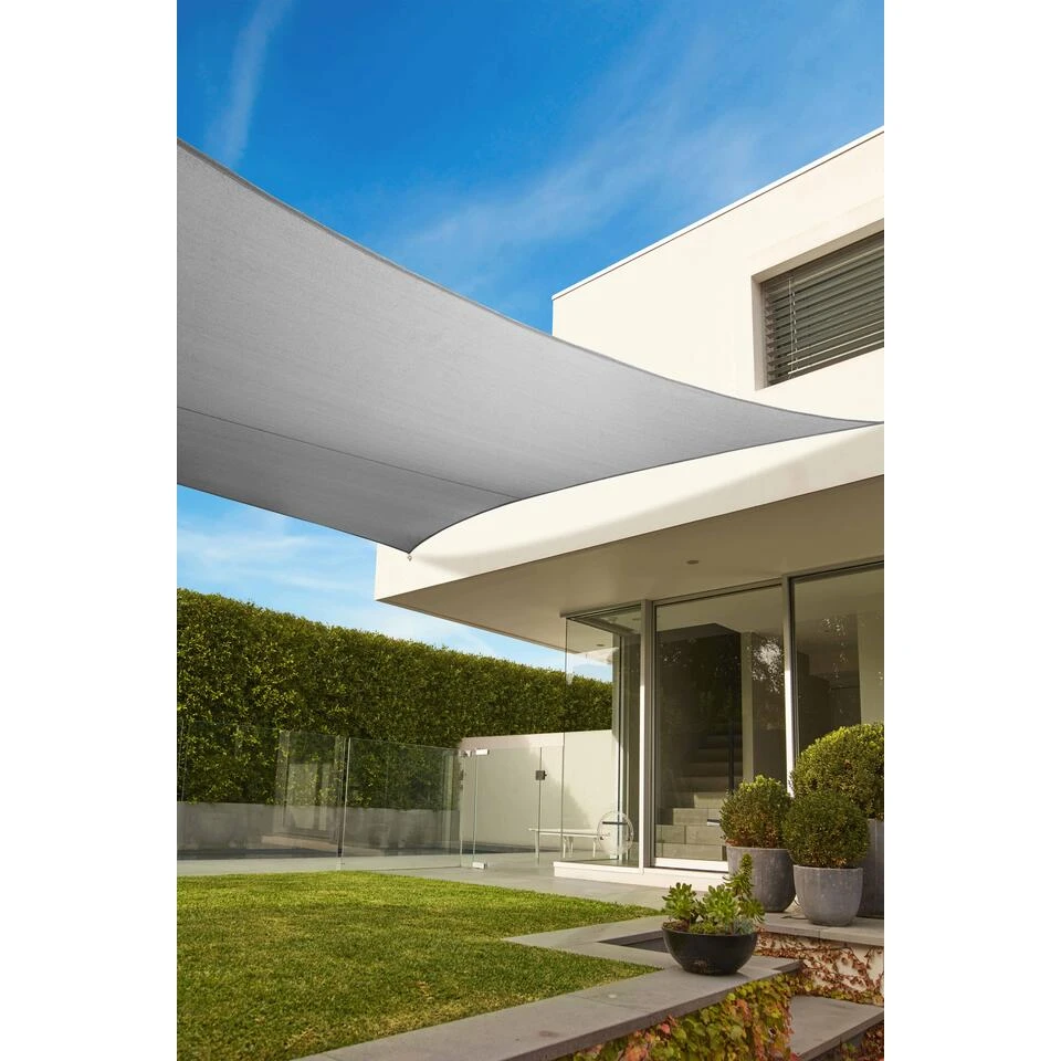 Coolaroo Schaduwdoek Rechthoek 5x3m Grijs - Afbeelding 2