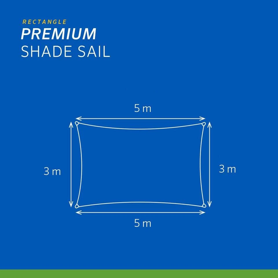 Coolaroo Schaduwdoek Rechthoek 5x3m Grijs - Afbeelding 4