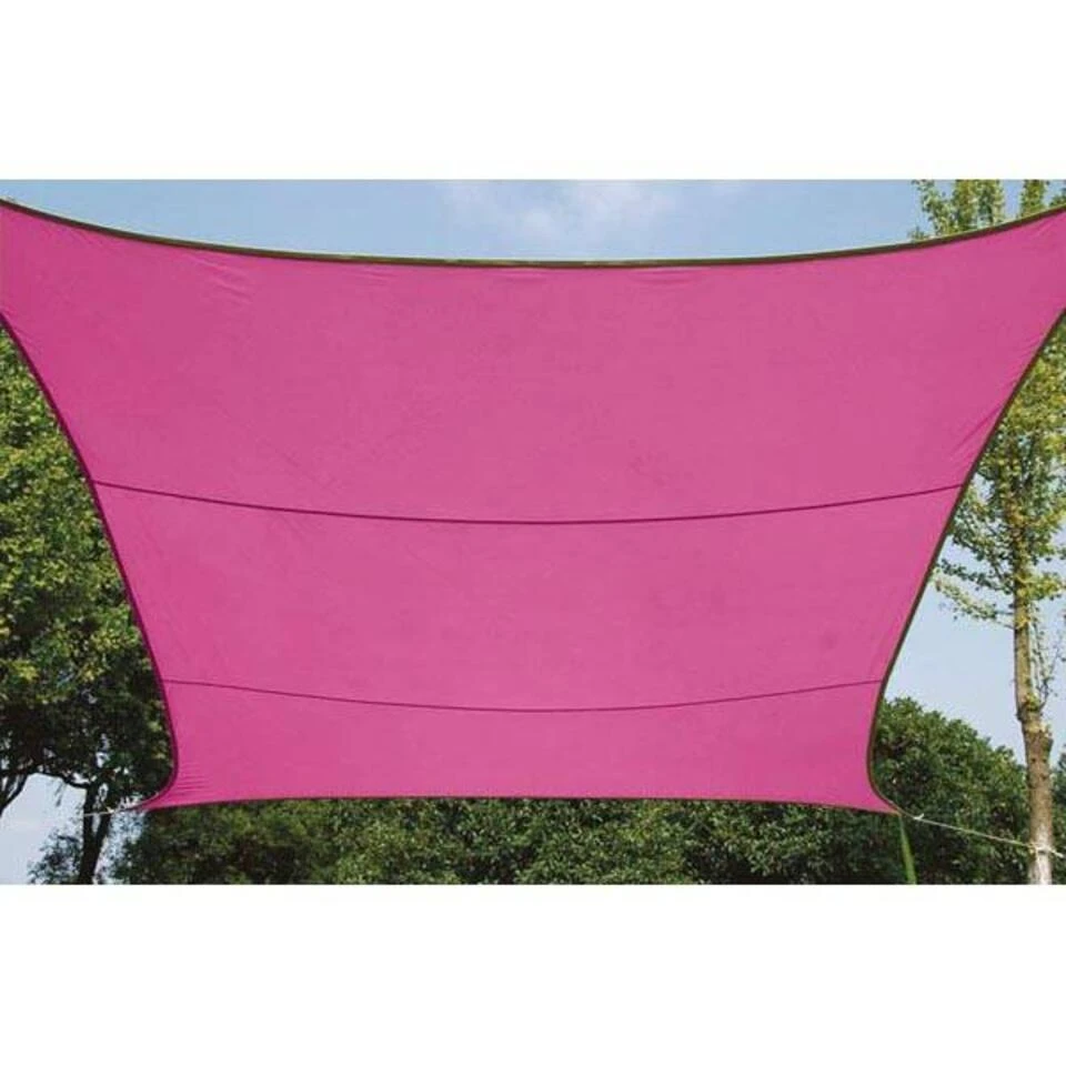 Velleman Schaduwdoek Vierkant 3,6x3,6m Fuchsia Metset - Afbeelding 2