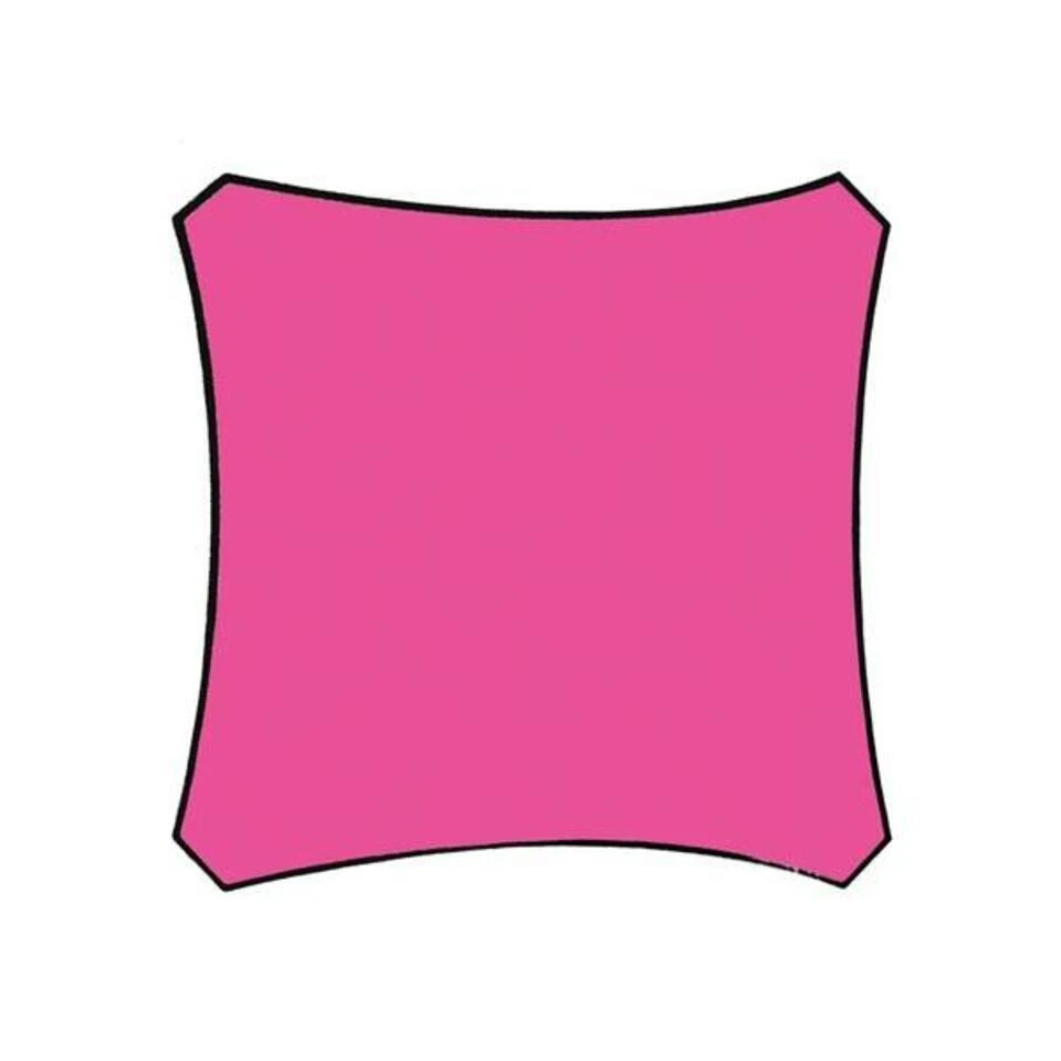 Velleman Schaduwdoek Vierkant 3,6x3,6m Fuchsia Metset