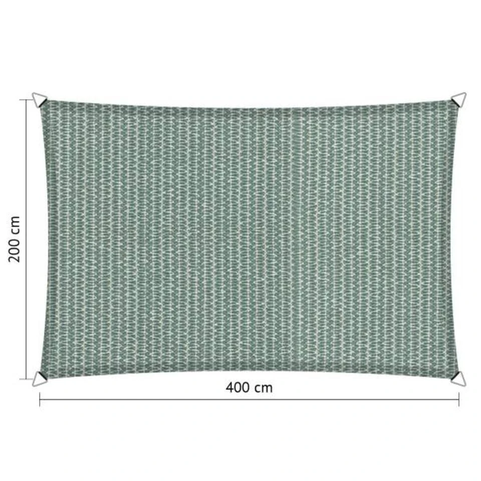 Shadow Comfort Rechthoek 2x4m Country Blue Met Bevestigingsset