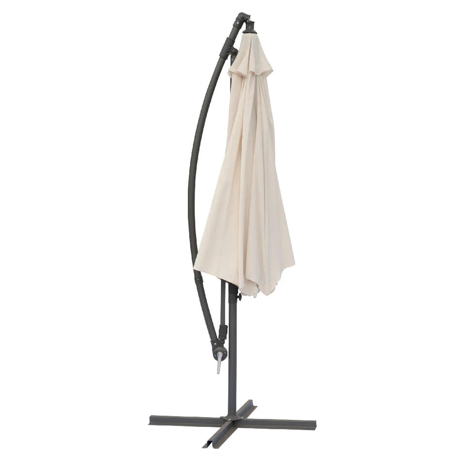 SenS-Line Menorca Zweefparasol Rond - Ø 300 Cm - Ecru - Afbeelding 2