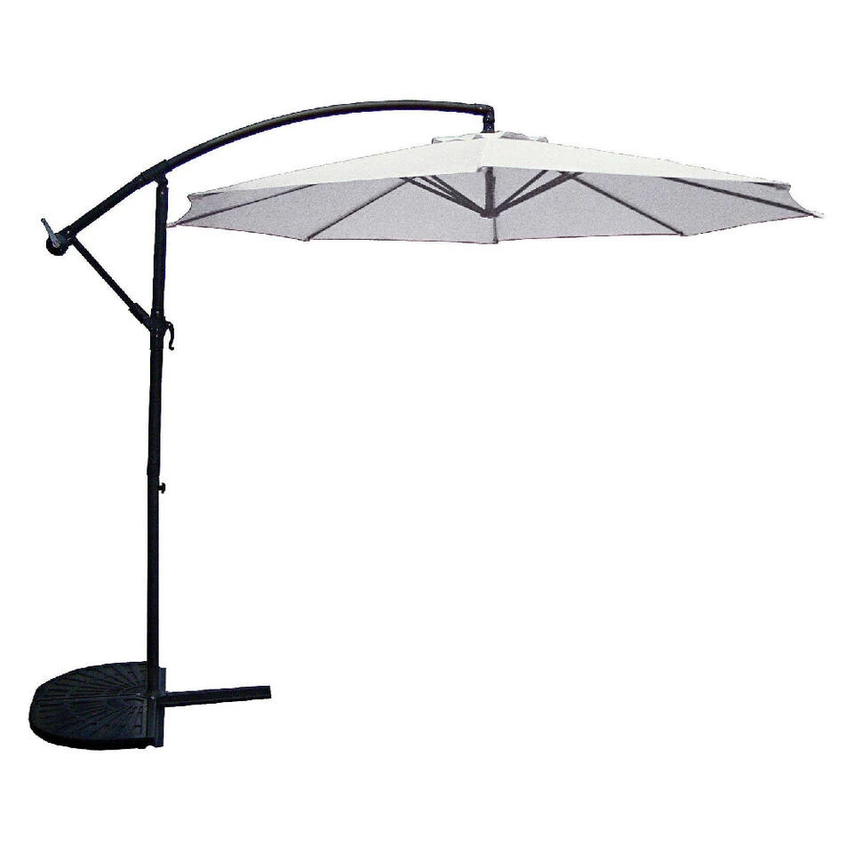SenS-Line Menorca Zweefparasol Rond - Ø 300 Cm - Ecru