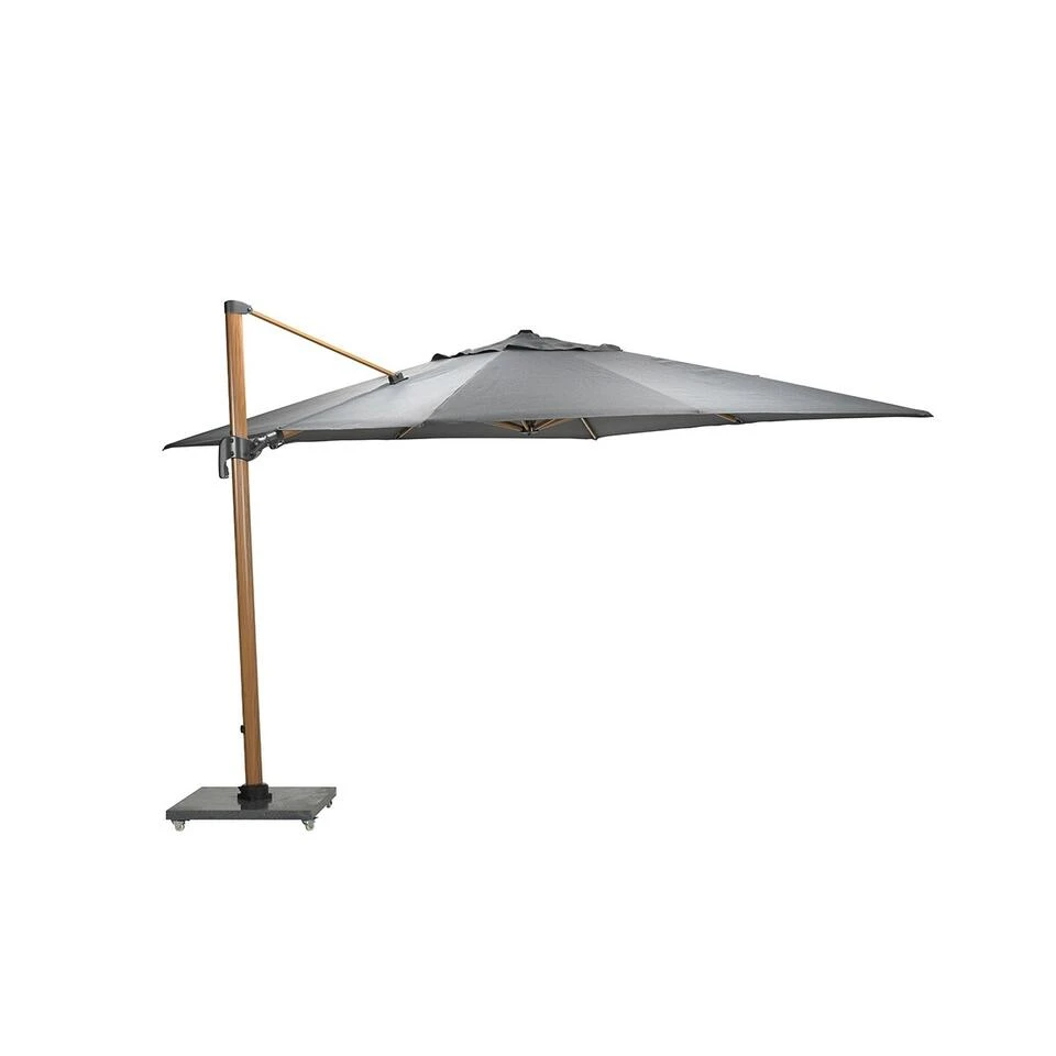 Garden Impressions Hawaii Big Pole Parasol Teak Look - D. Grijs - Afbeelding 2