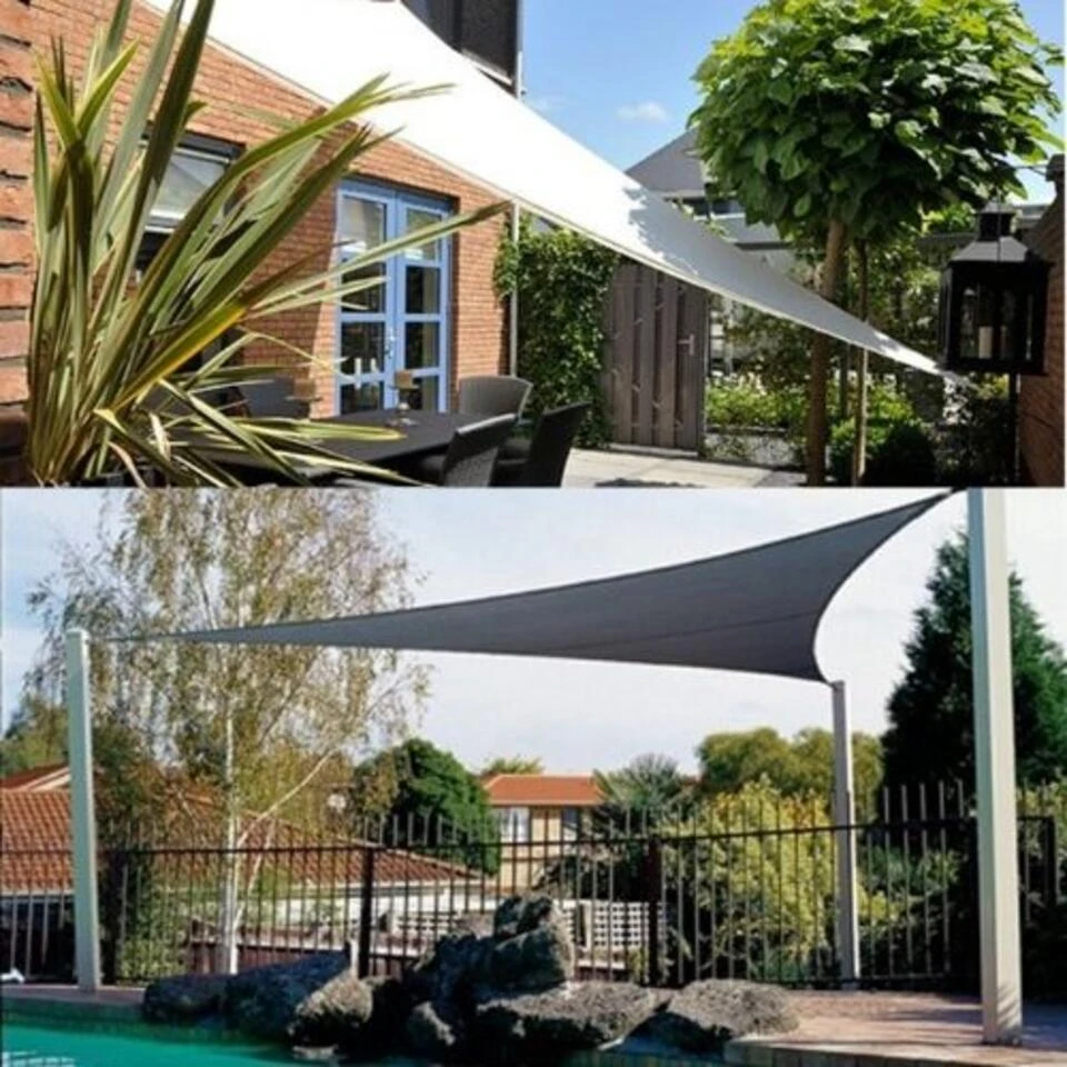 Orange85 Schaduwdoek Zonneluifel Driehoek 3,6 Meter Donkergrijs Polyester - Afbeelding 4