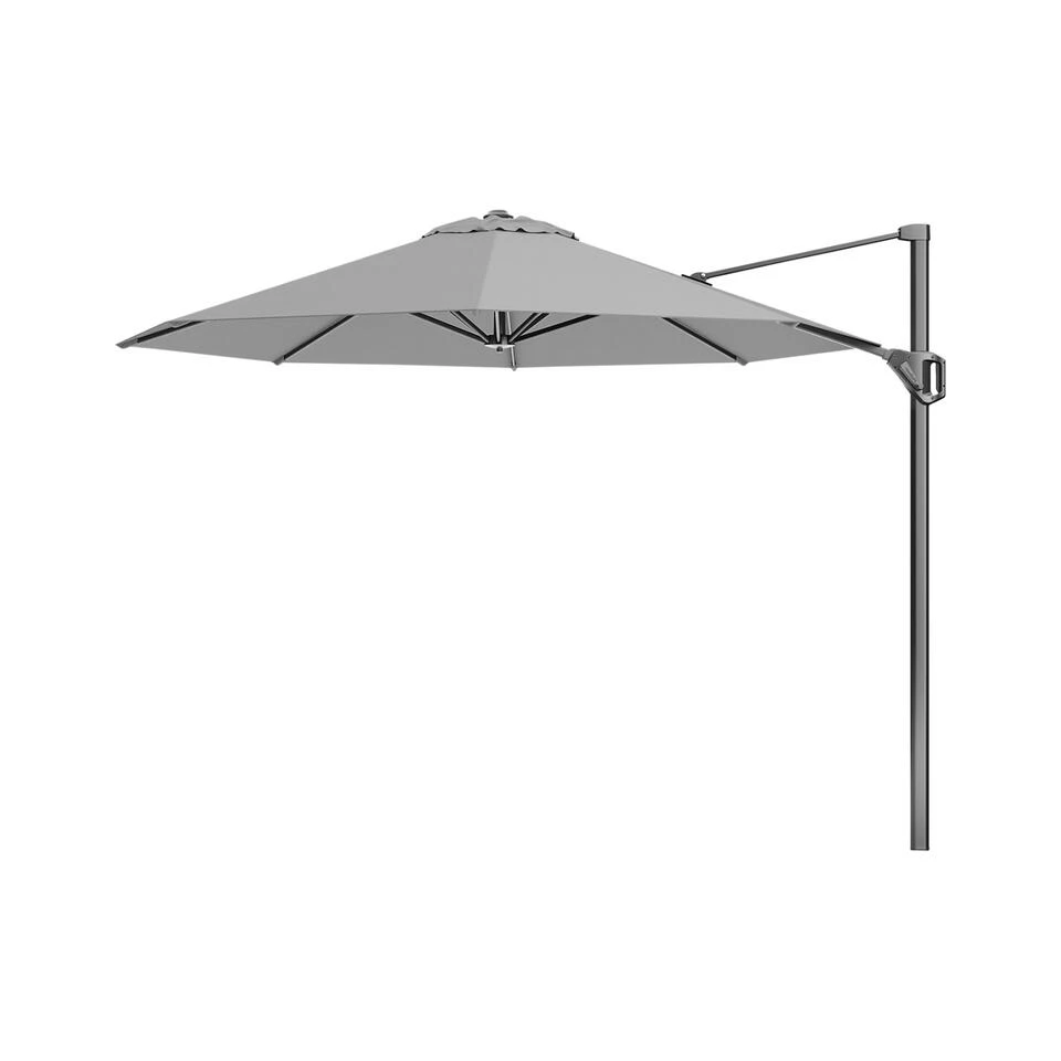 Platinum Voyager Ronde Zweefparasol T1 3 M. - Light Grey + Voet + Hoes - Afbeelding 2