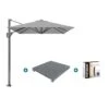 Platinum Voyager Zweefparasol T1 3x2 M. - Light Grey Met Voet En Hoes