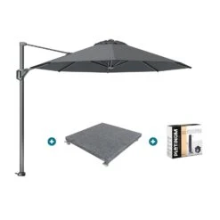 Platinum Voyager Ronde Zweefparasol T1 3 M. - Antraciet + Voet En Hoes