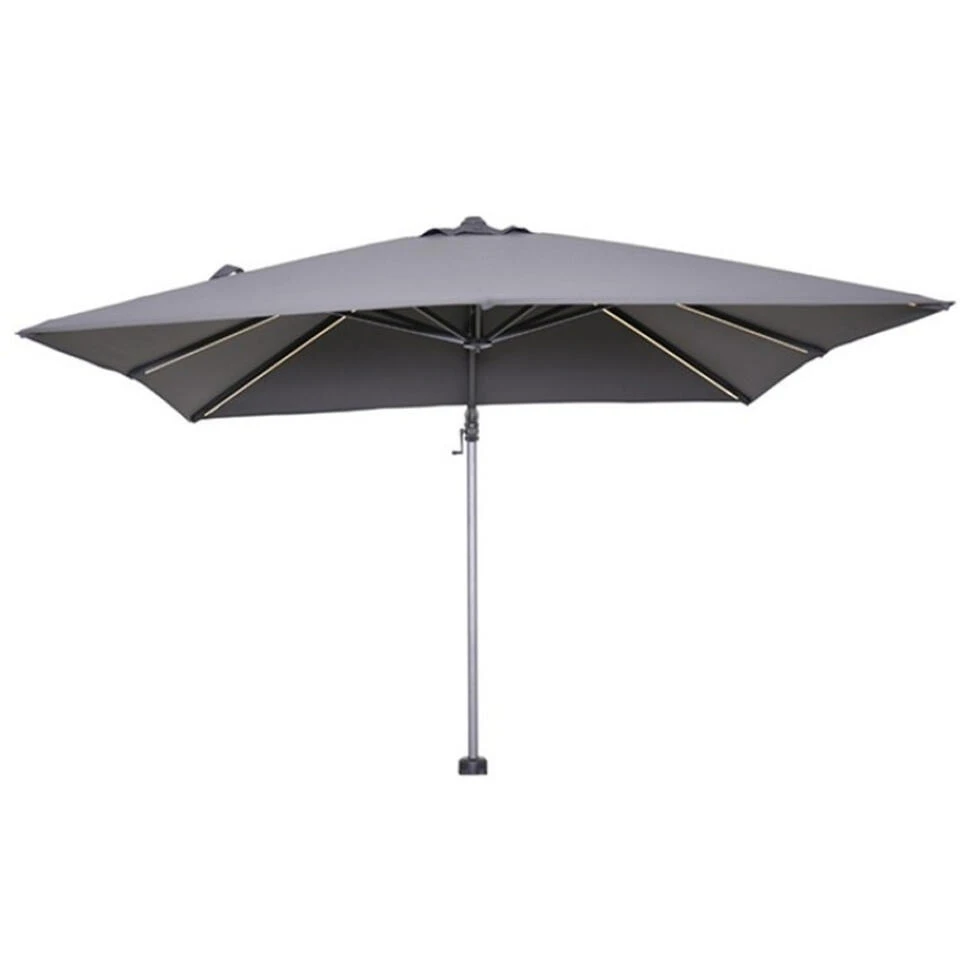 Garden Impressions Hawaii Zweefparasol 3x3 M. Donker Grijs + Led - Afbeelding 3