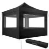 Tectake - Partytent 3x3 M. Opvouwbaar -4 Wanden -zwart