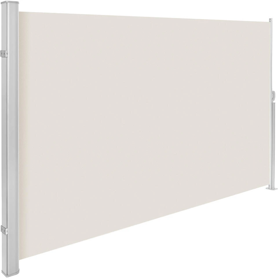 Tectake - Uittrekbaar Aluminium Windscherm Tuinscherm 200 X 300 Cm Beige