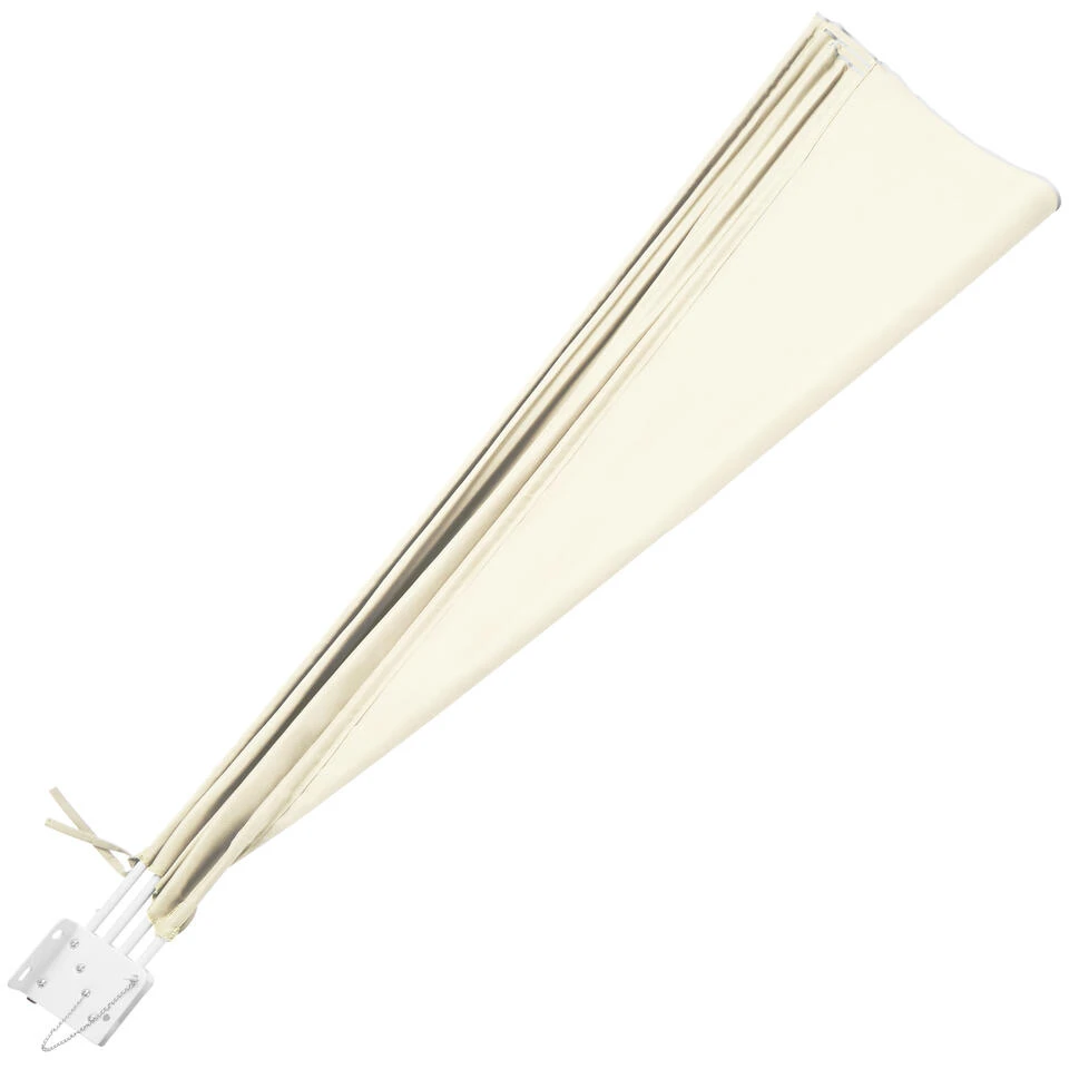 Tectake - Balkonscherm Met Muurbeugel Beige - Afbeelding 3