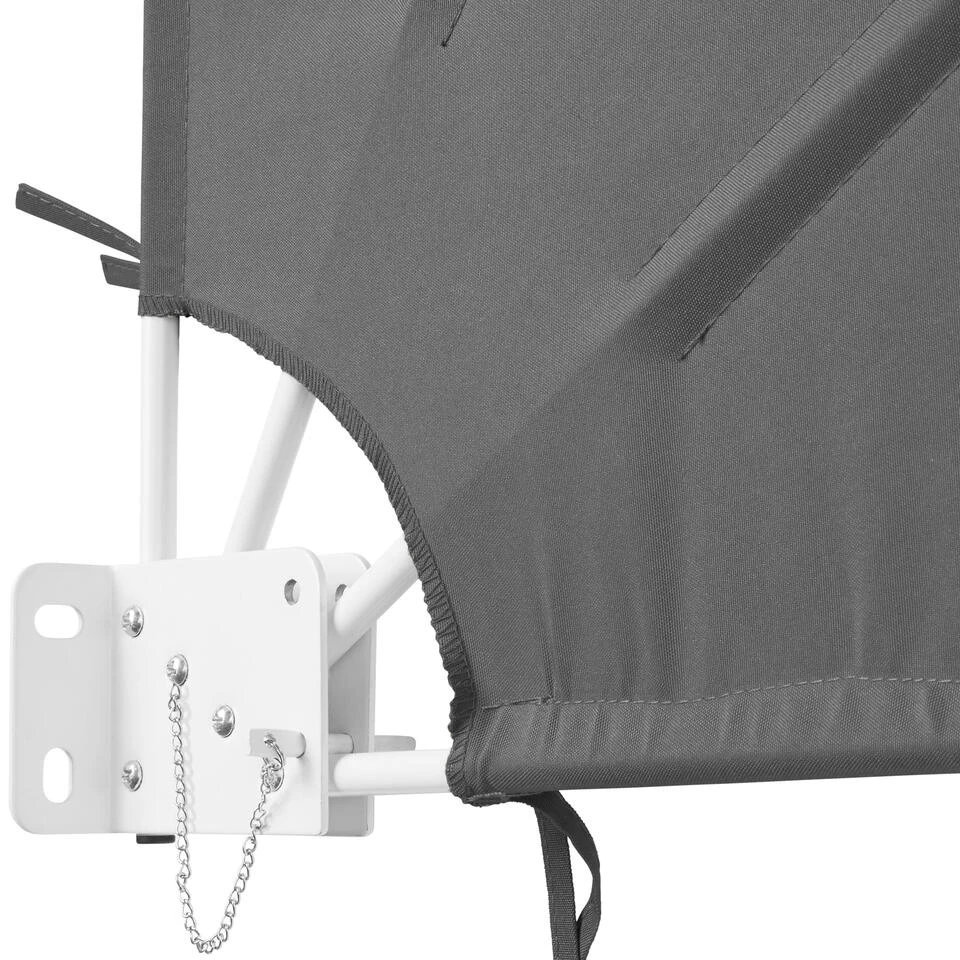 Tectake - Zonnescherm Zonwering Zonneluifel Windscherm - Antraciet - Afbeelding 4