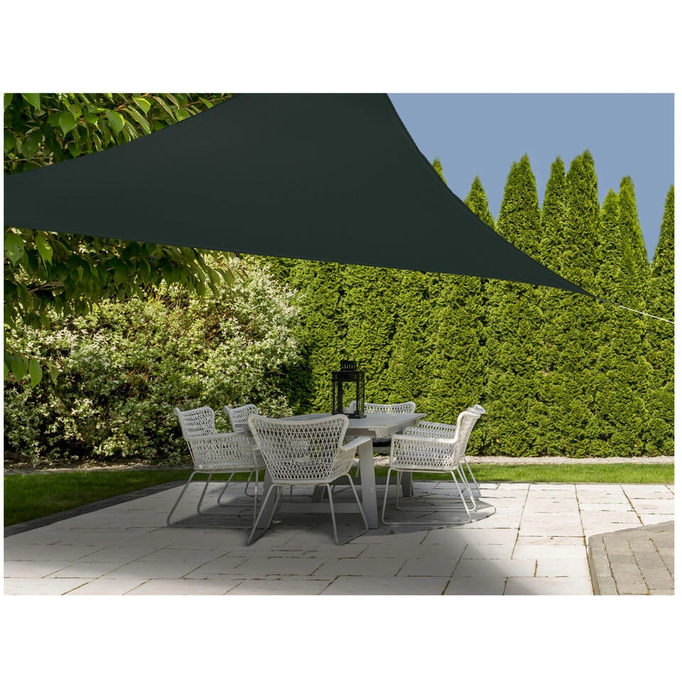 Merkloos Schaduwdoek - Driehoekig - Donkergrijs - 360 Cm