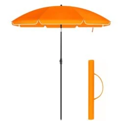 ACAZA Stok Parasol - 160 Cm Diameter - Met Draagtas - Oranje