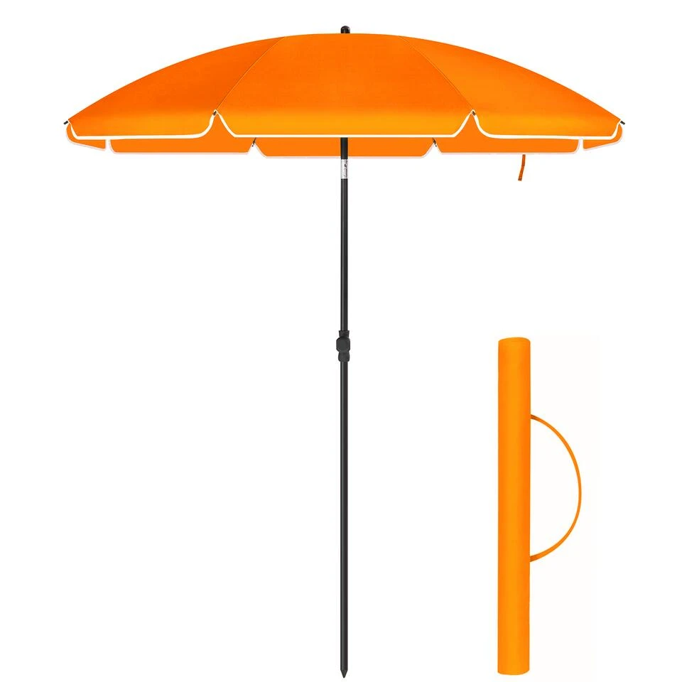 ACAZA Stok Parasol - 160 Cm Diameter - Met Draagtas - Oranje