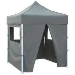 VidaXL Partytent Met 4 Zijwanden Inklapbaar 2x2 M Staal Antraciet
