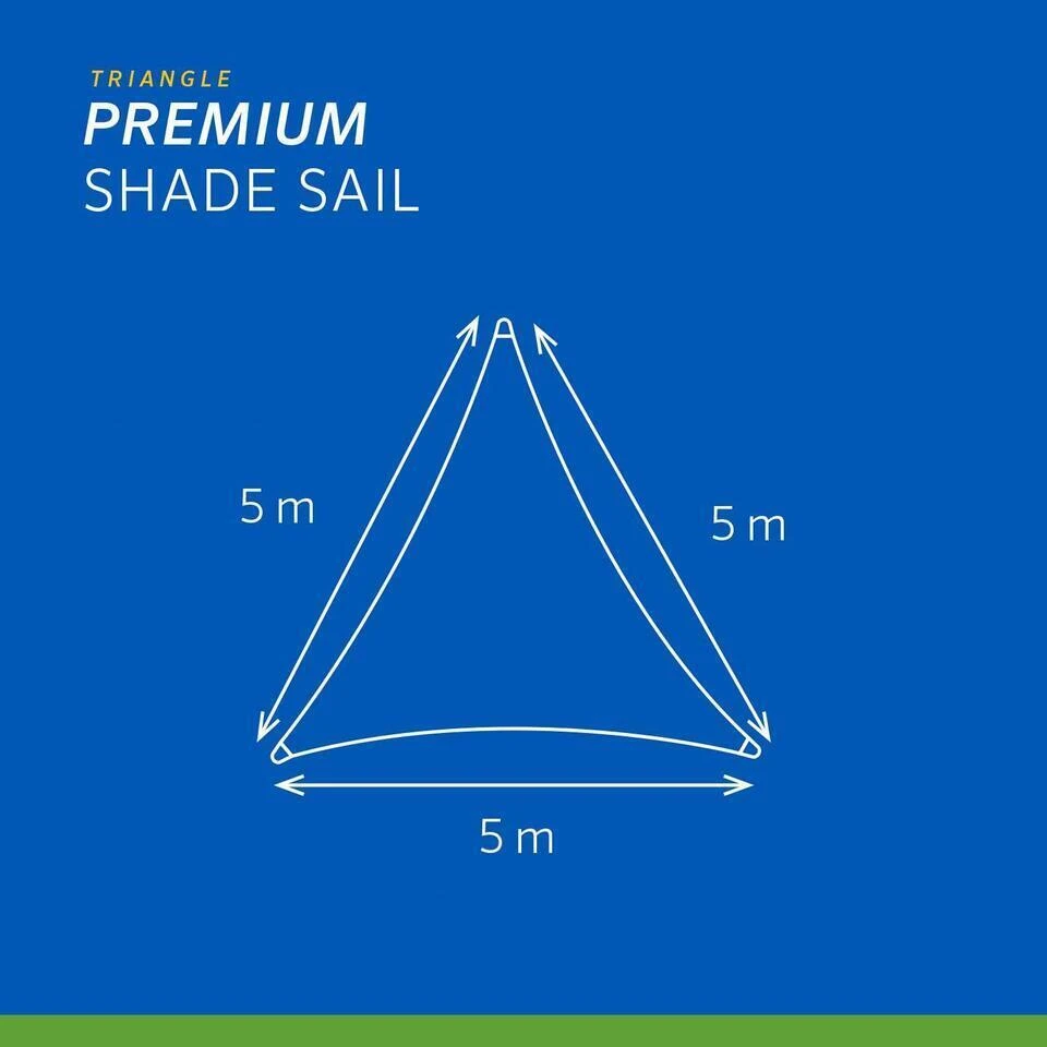 Coolaroo Schaduwdoek Driehoek 5x5x5m Zand - Afbeelding 4