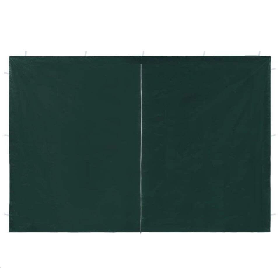 VidaXL Tentwanden 2 St Met Ritssluiting PE Groen - Afbeelding 2