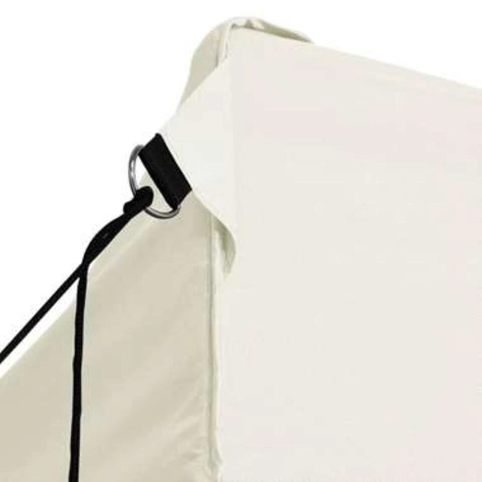 VidaXL Partytent Met 4 Zijwanden Inklapbaar 3x4 M Staal Crème - Afbeelding 4