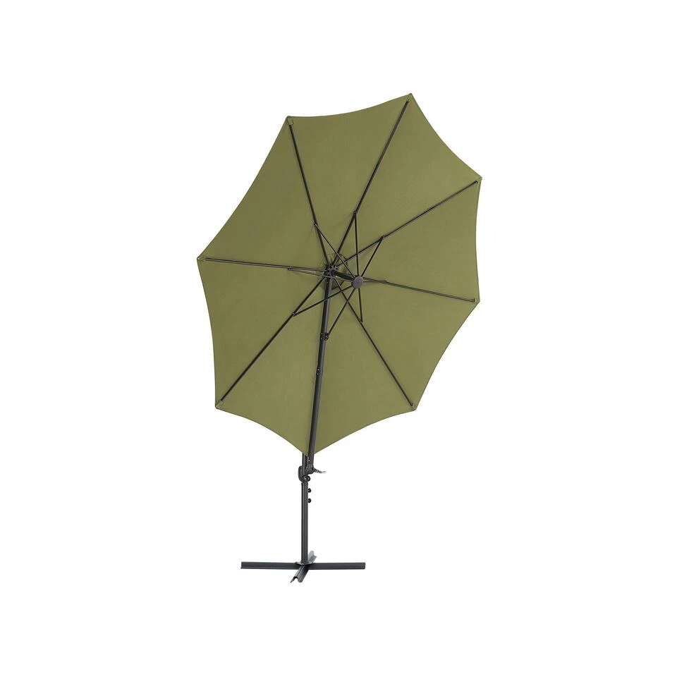 Beliani Cantilever Parasol SAVONA II - Groen Polyester - Afbeelding 4