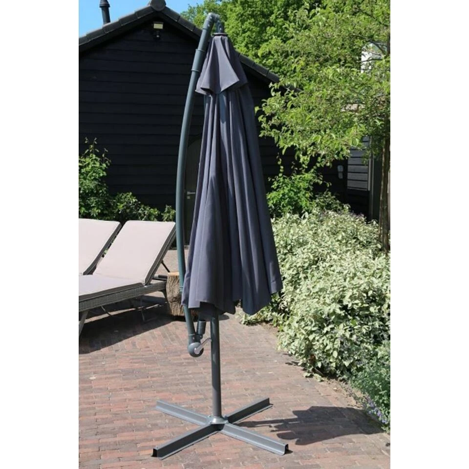 Zweefparasol 300cm Antraciet - Afbeelding 3