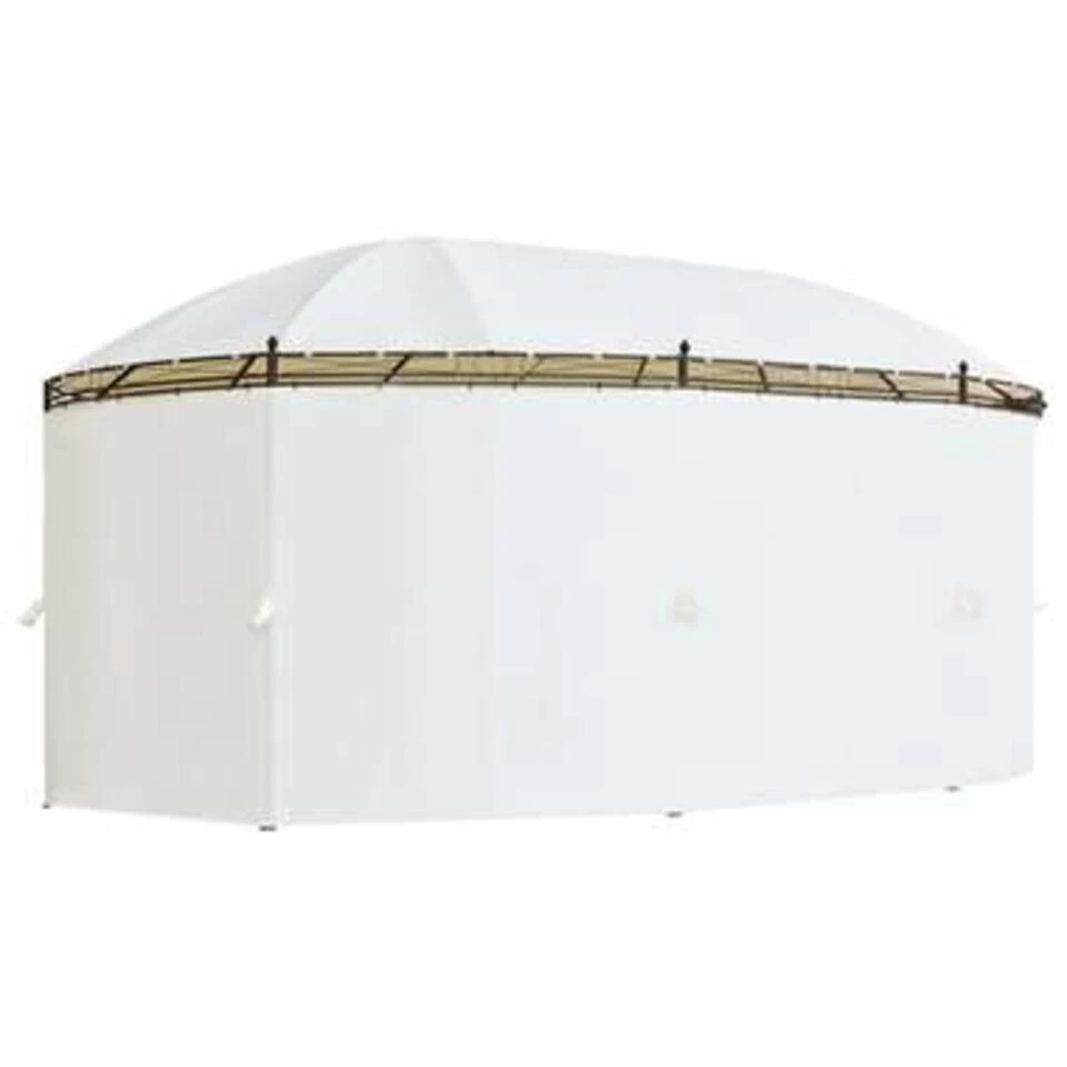 VidaXL Prieel 530x350x265 Cm Crèmewit - Afbeelding 4