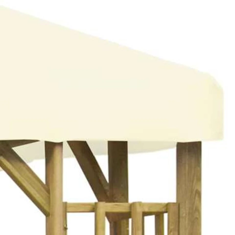 VidaXL Prieel 3x3 M Crèmewit - Afbeelding 2