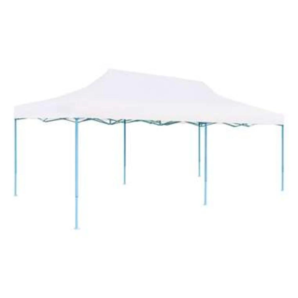 VidaXL Partytent Pop-up Met Zijwanden 3x6 M Staal Wit - Afbeelding 3