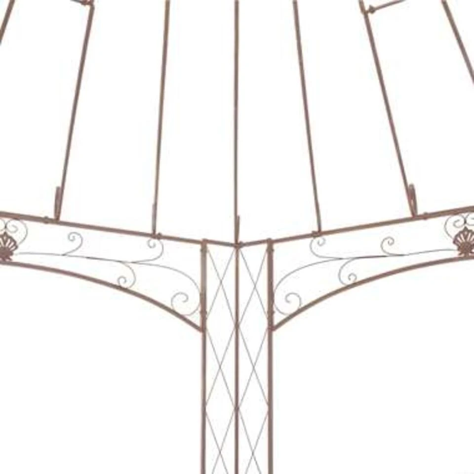 VidaXL Tuinpaviljoen 4 M Ijzer Antiekbruin - Afbeelding 3