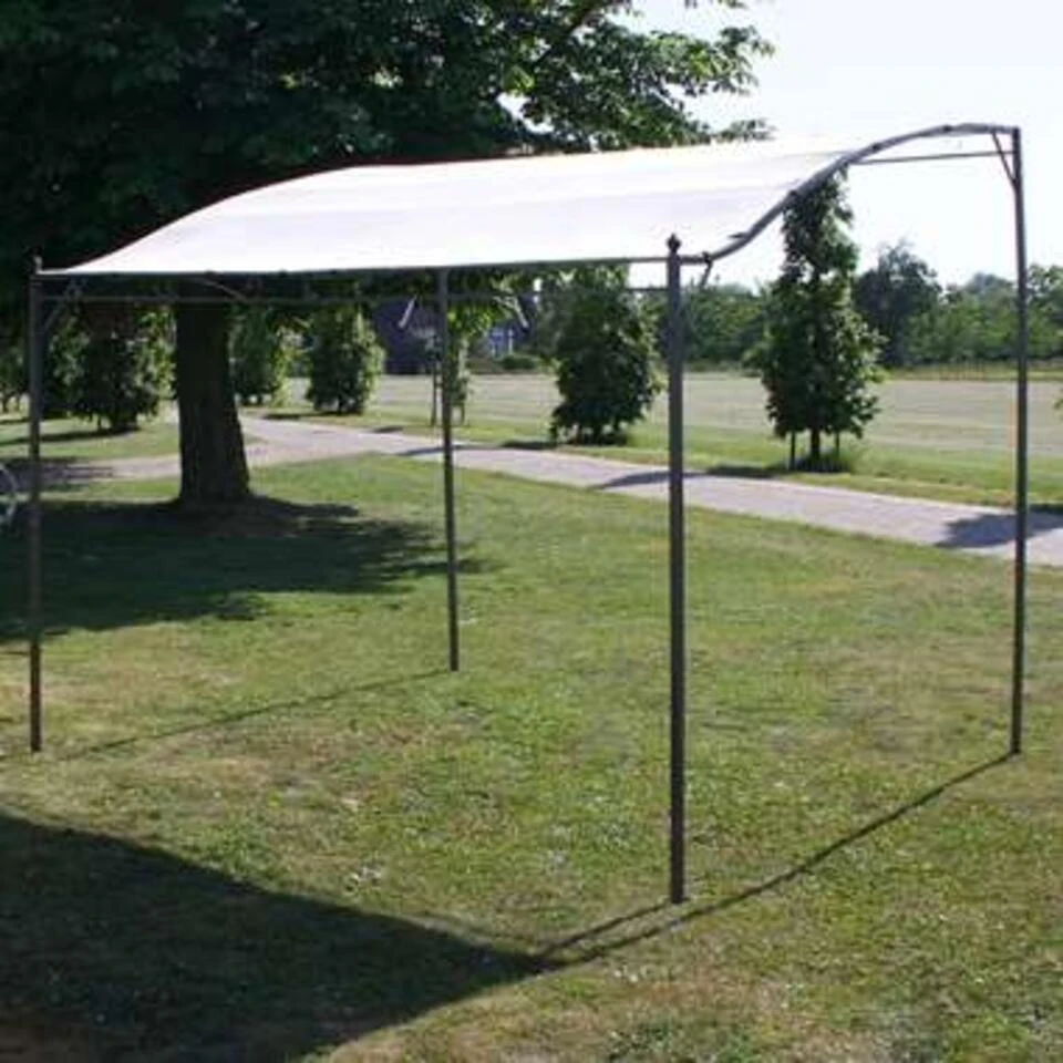 VidaXL Prieel Stof Crèmewit - Afbeelding 2