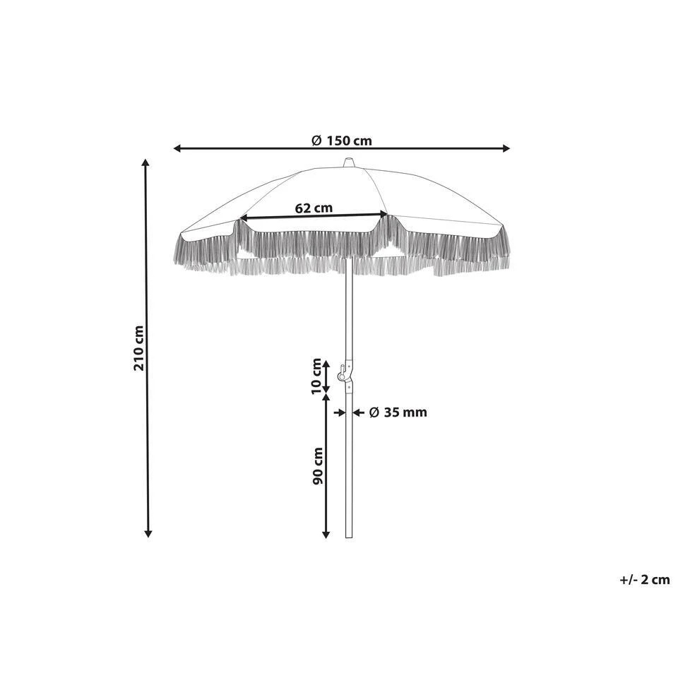 Beliani Marktscherm MONDELLO - Groen Polyester - Afbeelding 3