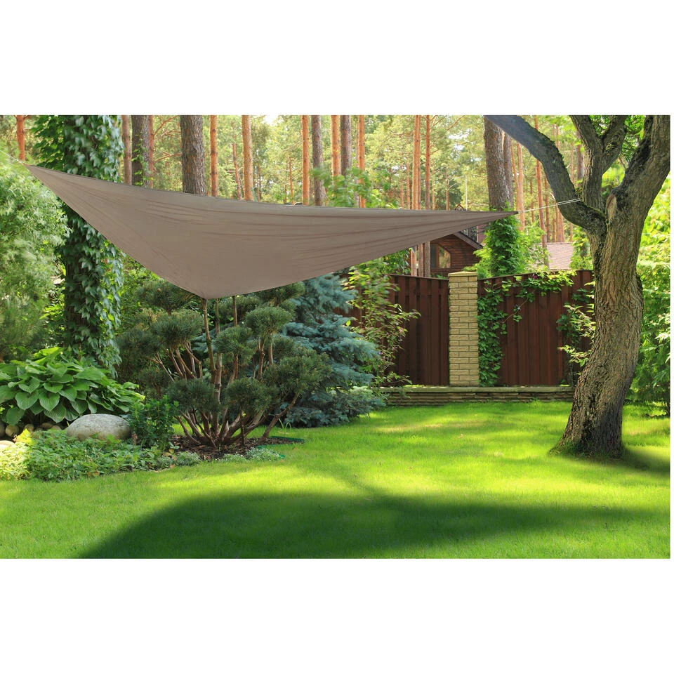 Hesperide Schaduwdoek Curacao - Driehoekig - Taupe - 3x3m - Afbeelding 2