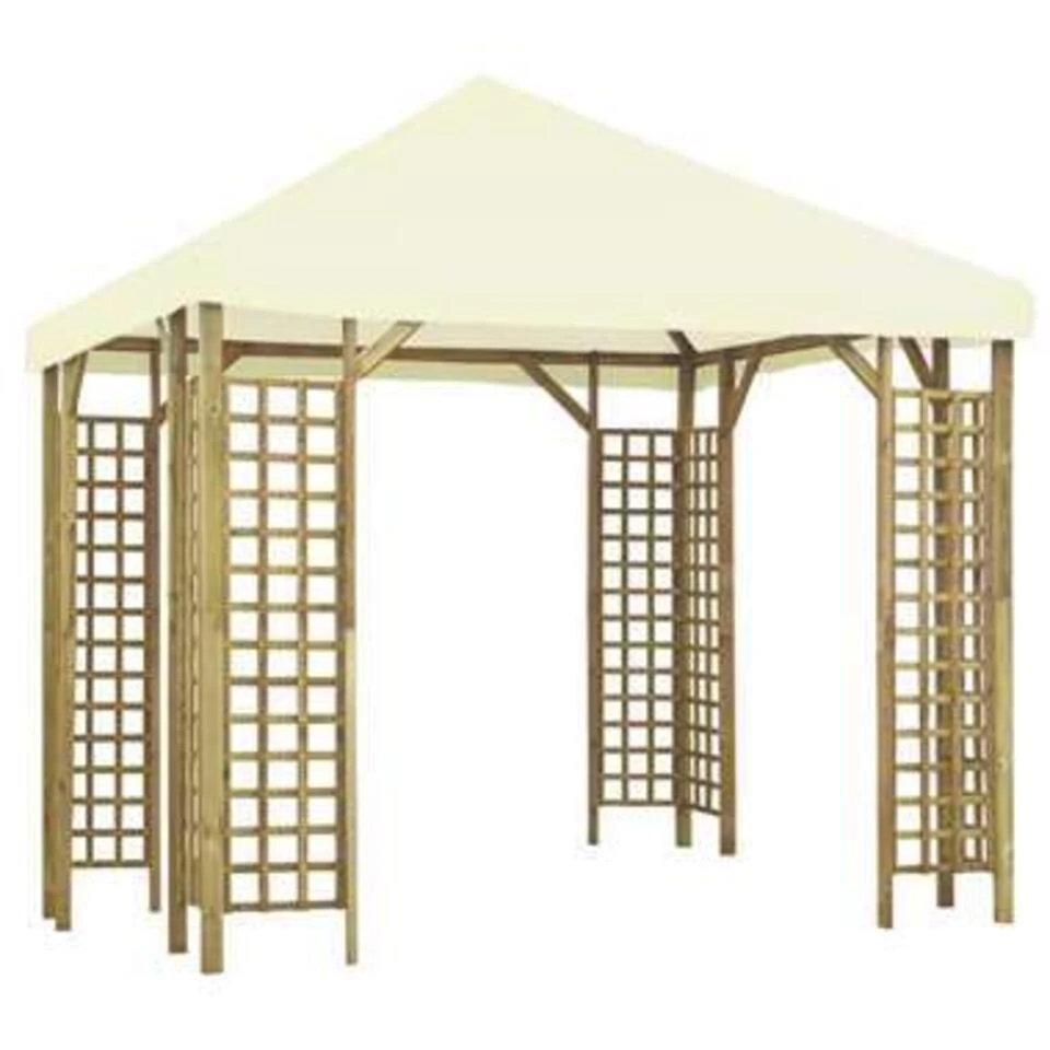 VidaXL Prieel 3x3 M Crèmewit - Afbeelding 3